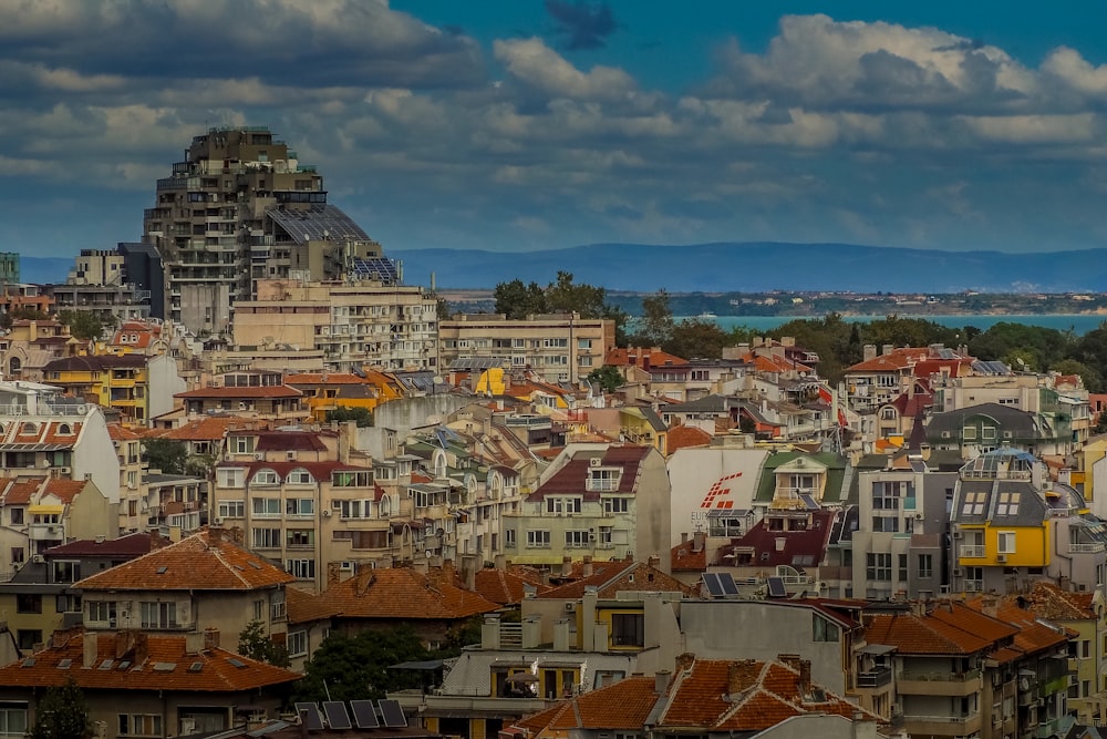 a view of a city from a high point of view