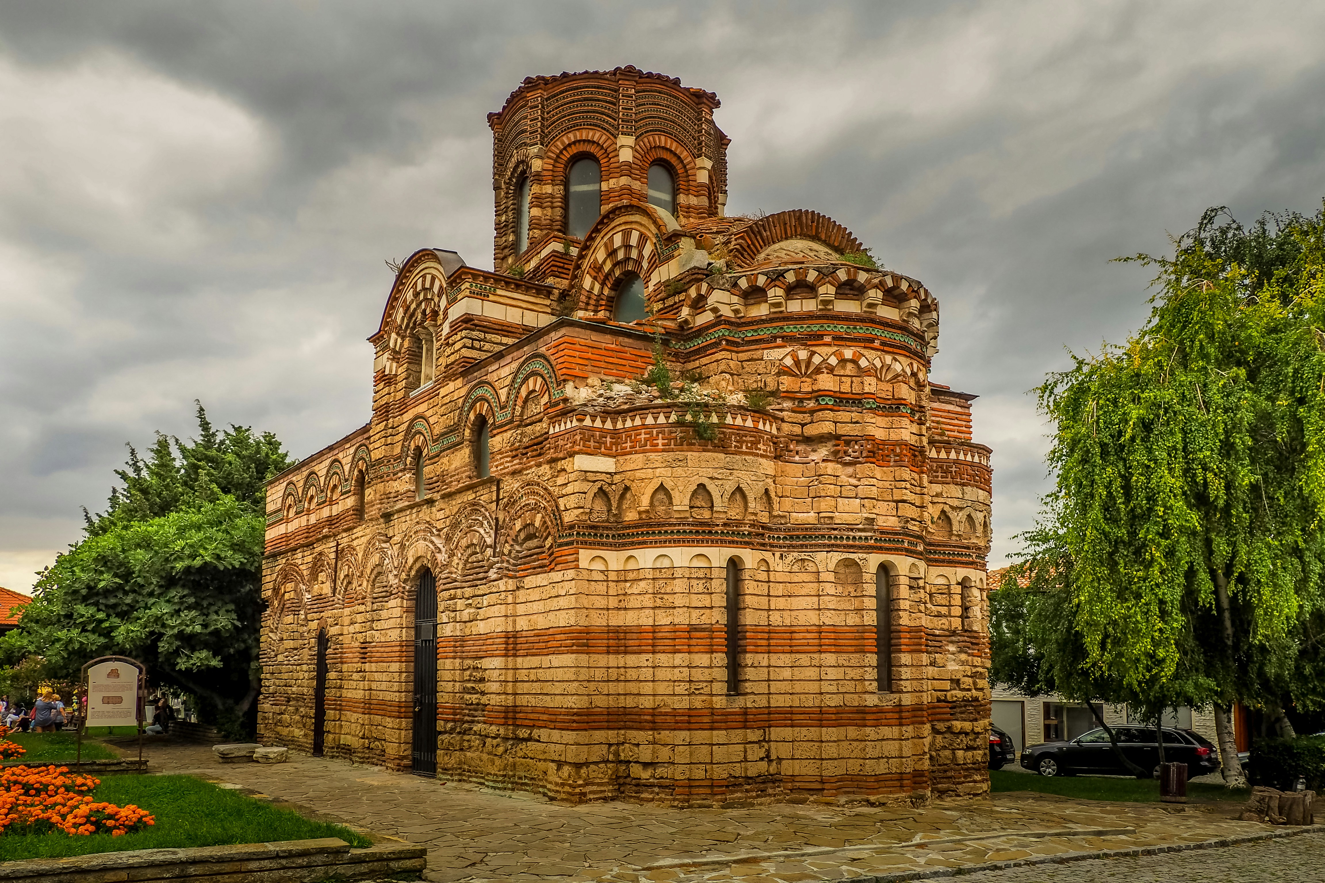 a very old building with a clock tower on top of it