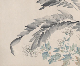 Close-up of a vibrant watercolor painting showing delicate floral details.