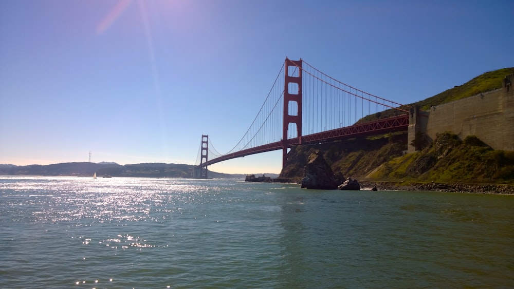 the golden gate bridge as seen from the water