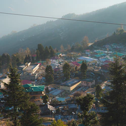 a small town nestled on a mountain side