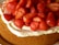 Close-up of a delicious homemade cake decorated with fresh fruit