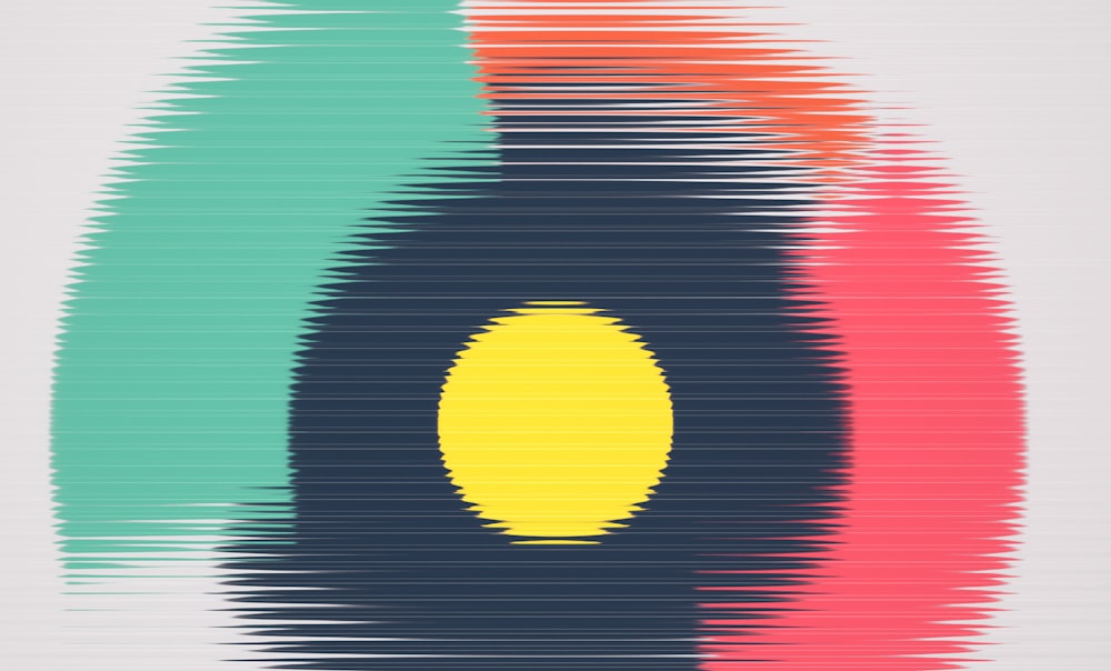 a multicolored image of a circular object