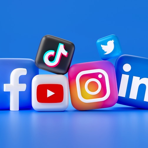 a group of different social media logos