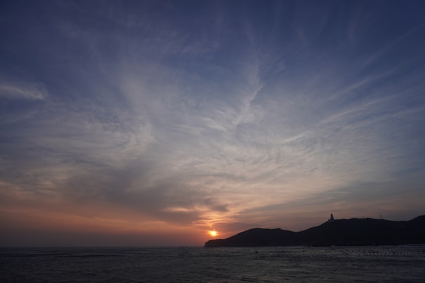 A stunning sunset over the California coastline.