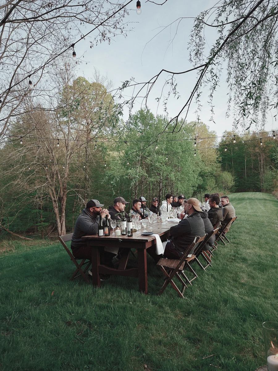 Long-table orchard dinner