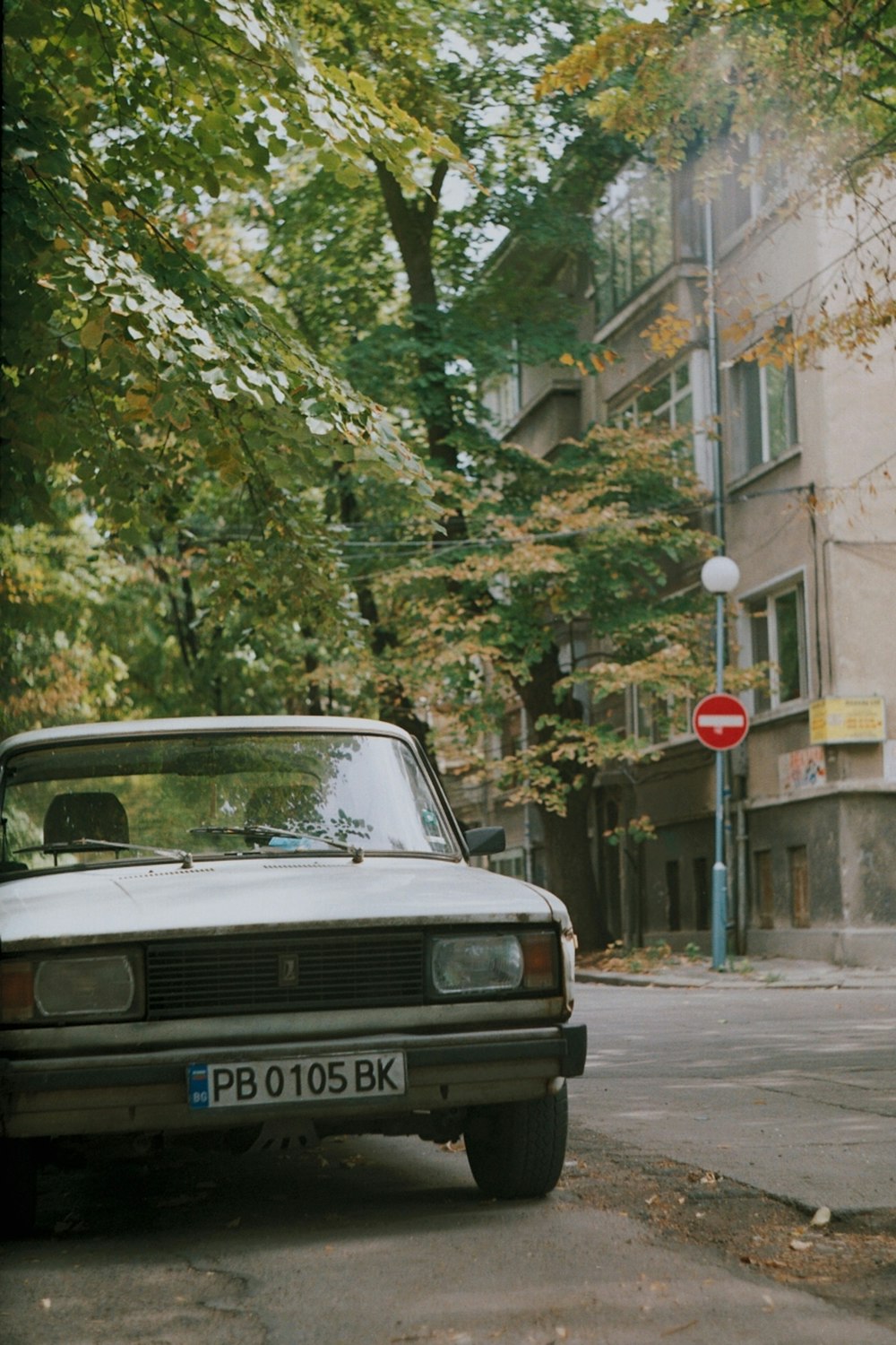 a car parked on the side of the road