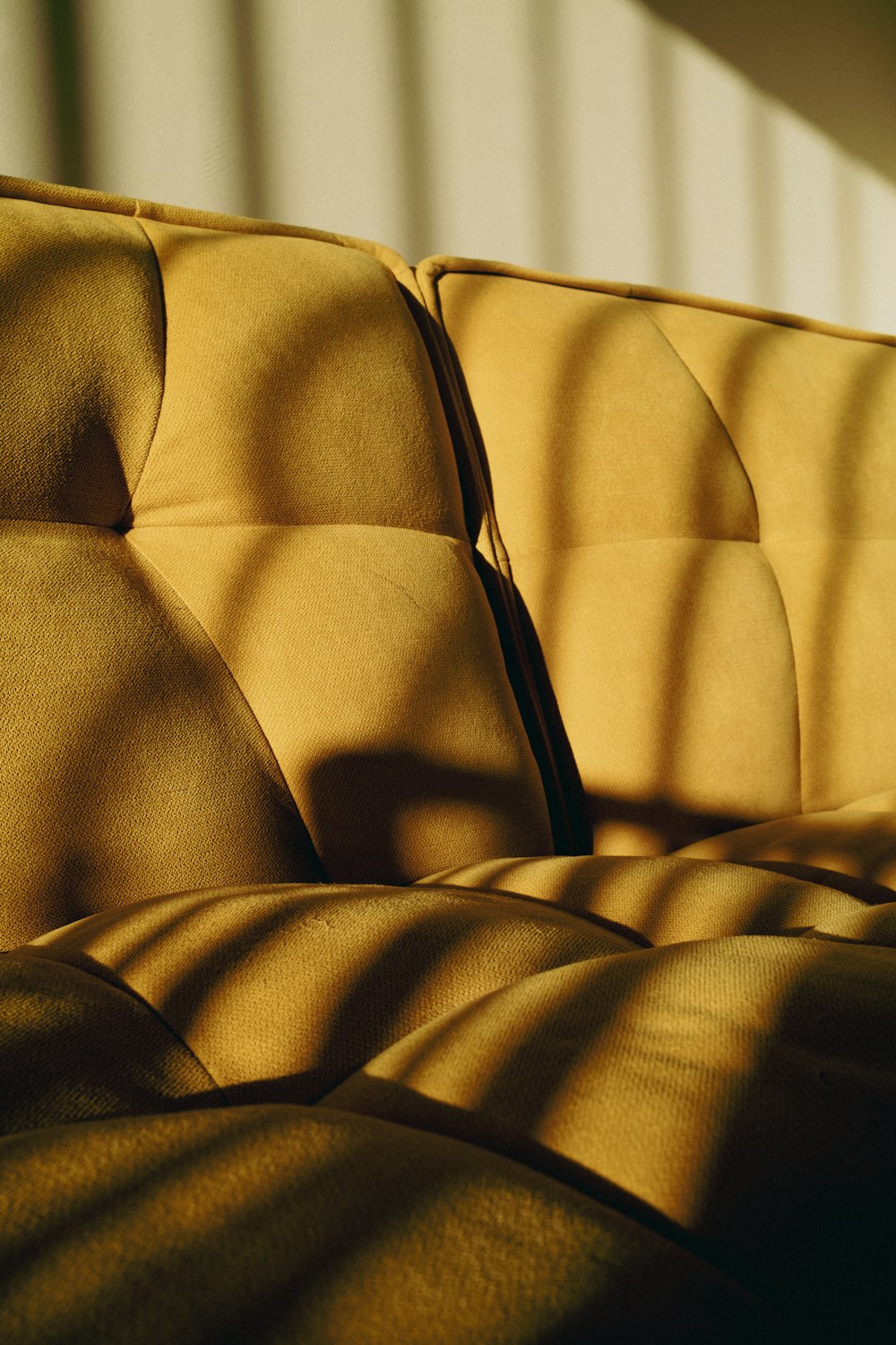 a close up of the back of a couch
