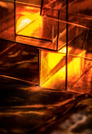 Close-up of a 3D animation project showcasing intricate geometric shapes in motion.