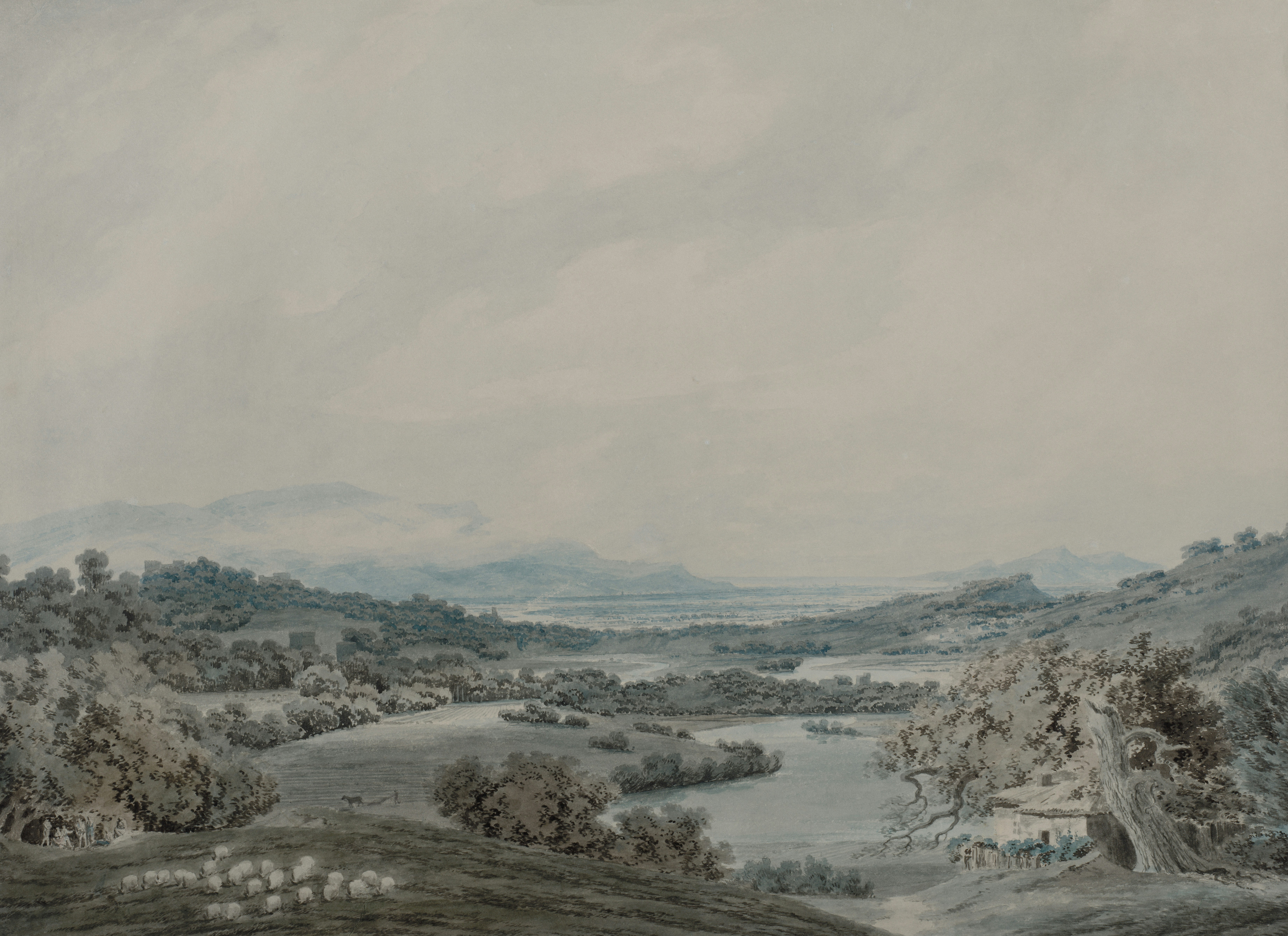 Italian Landscape c. 1790–92 John Robert Cozens (British, 1752–1797) England, London, 18th century Watercolor over graphite Leonard C. Hanna, Jr. Fund 1997.137