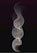 An intricate, swirling pattern formed by a series of overlapping, translucent wireframe circles set against a dark background. The design appears to create a sense of motion or fluidity, resembling a dynamic, twisting ribbon.