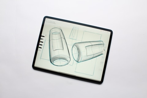 a drawing of a car on a tabletop