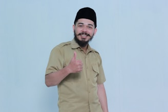 A man proudly sporting a mustache in support of Movember.