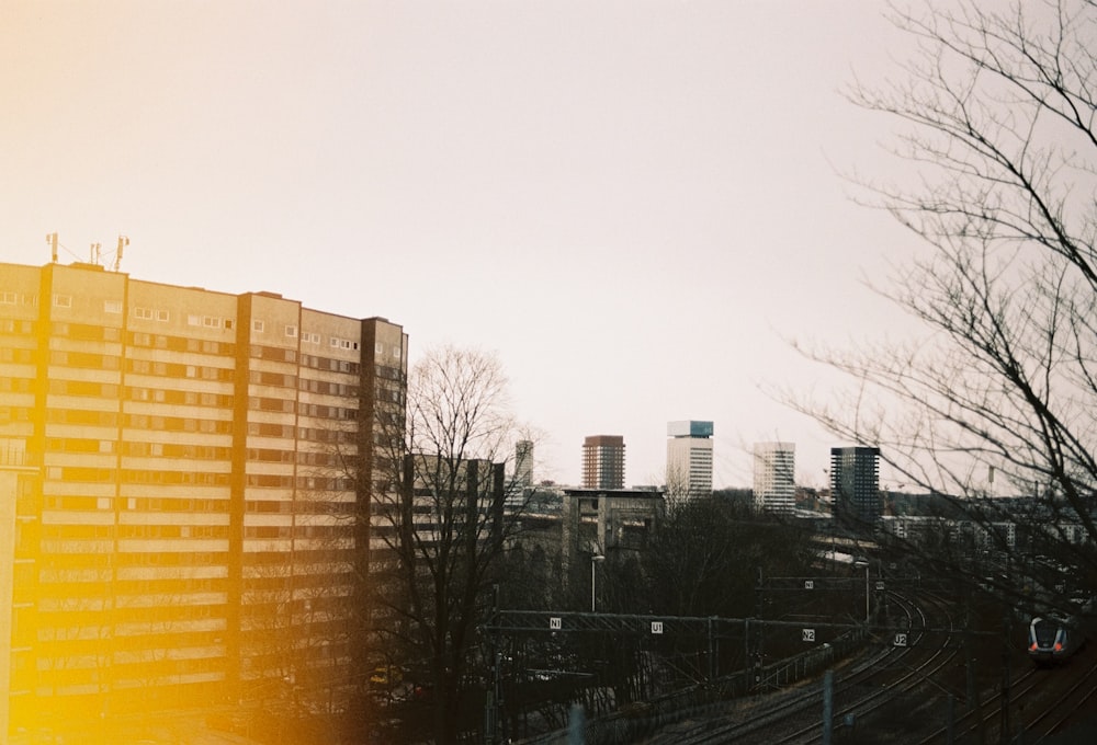 a view of a city from a distance