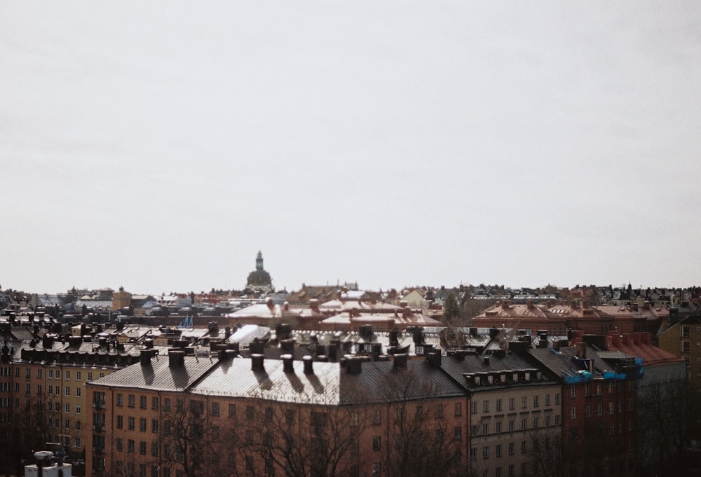 a view of a city from the top of a building