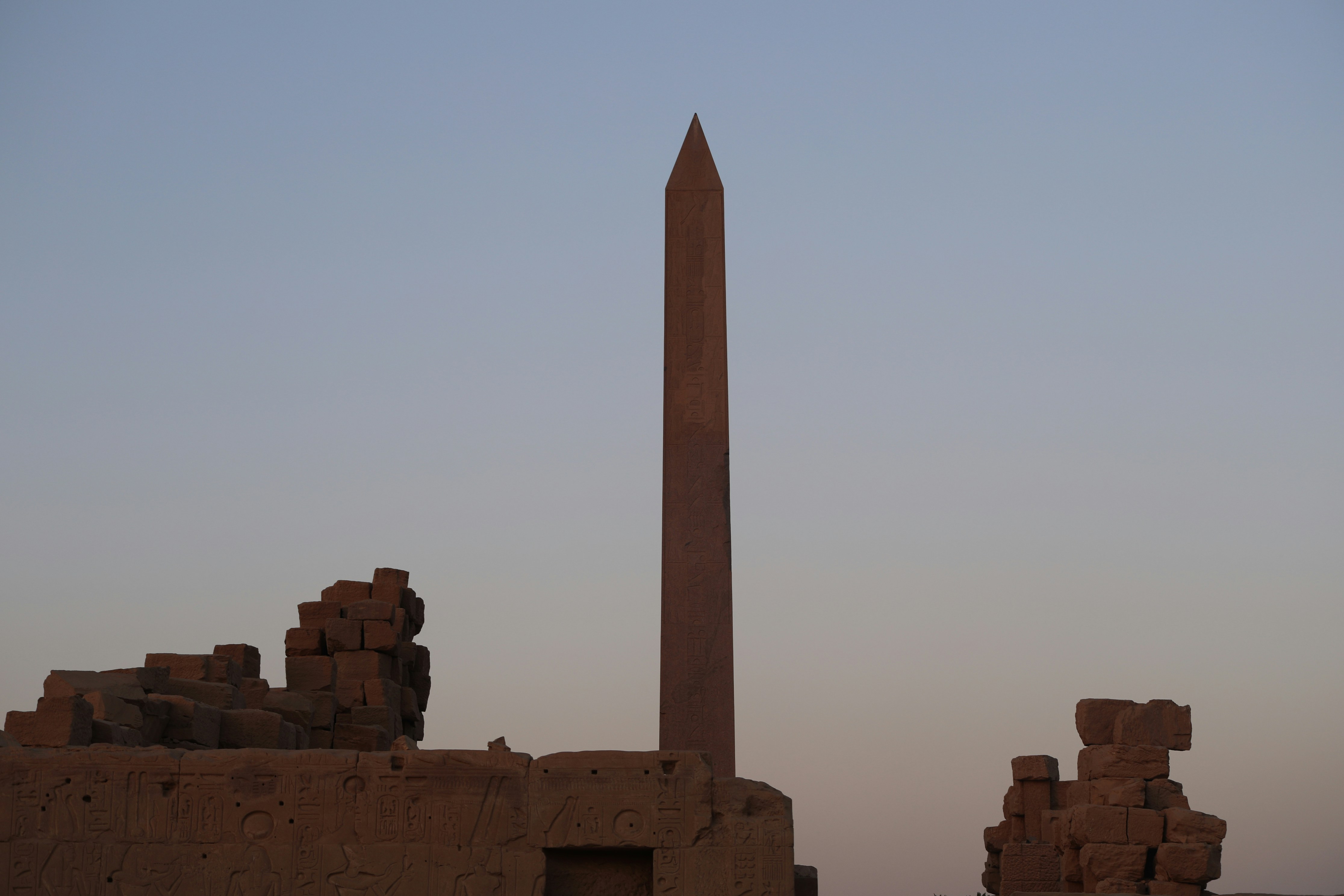 Sunset view over the ancient Karnak Temple in Luxor