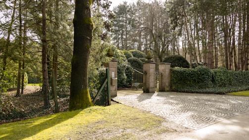 Community gathering area within a well-kept gated estate.