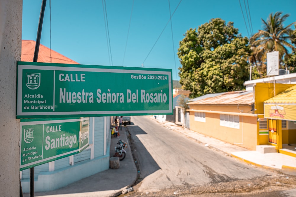 a street sign on the side of a road