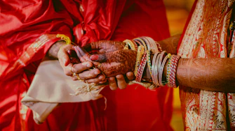 a close up of two people holding hands