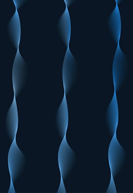 Soft-focus digital waveforms flowing horizontally in cool tones.