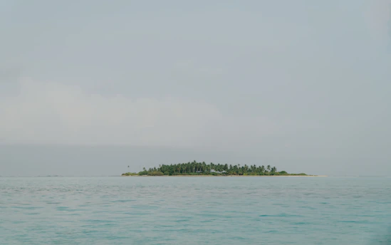 a small island in the middle of the ocean