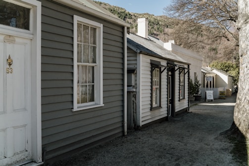 Historic German architecture lining a quiet street in Qingdao.