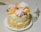 a close up of a cake on a plate on a table