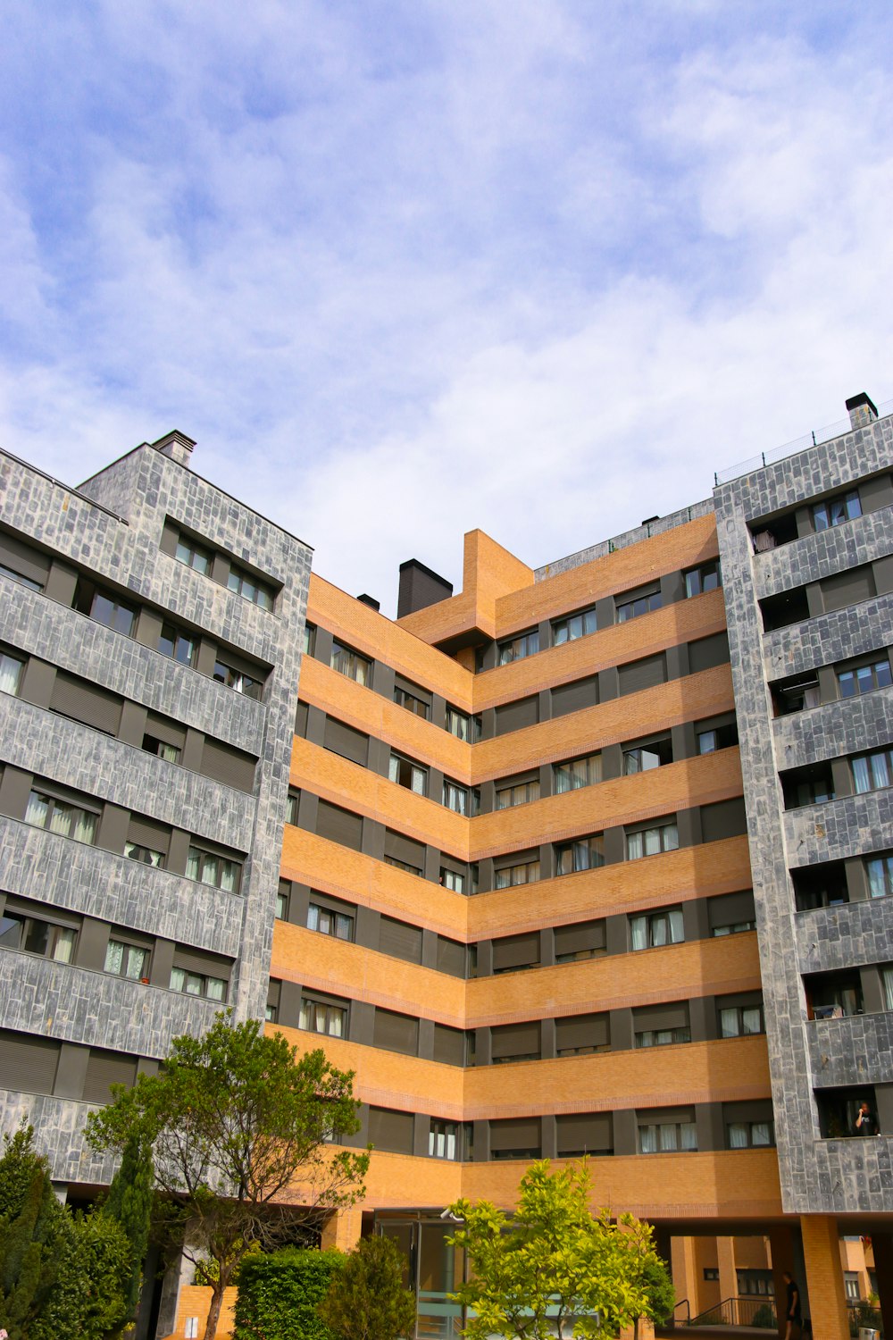 a large building with a clock on the front of it