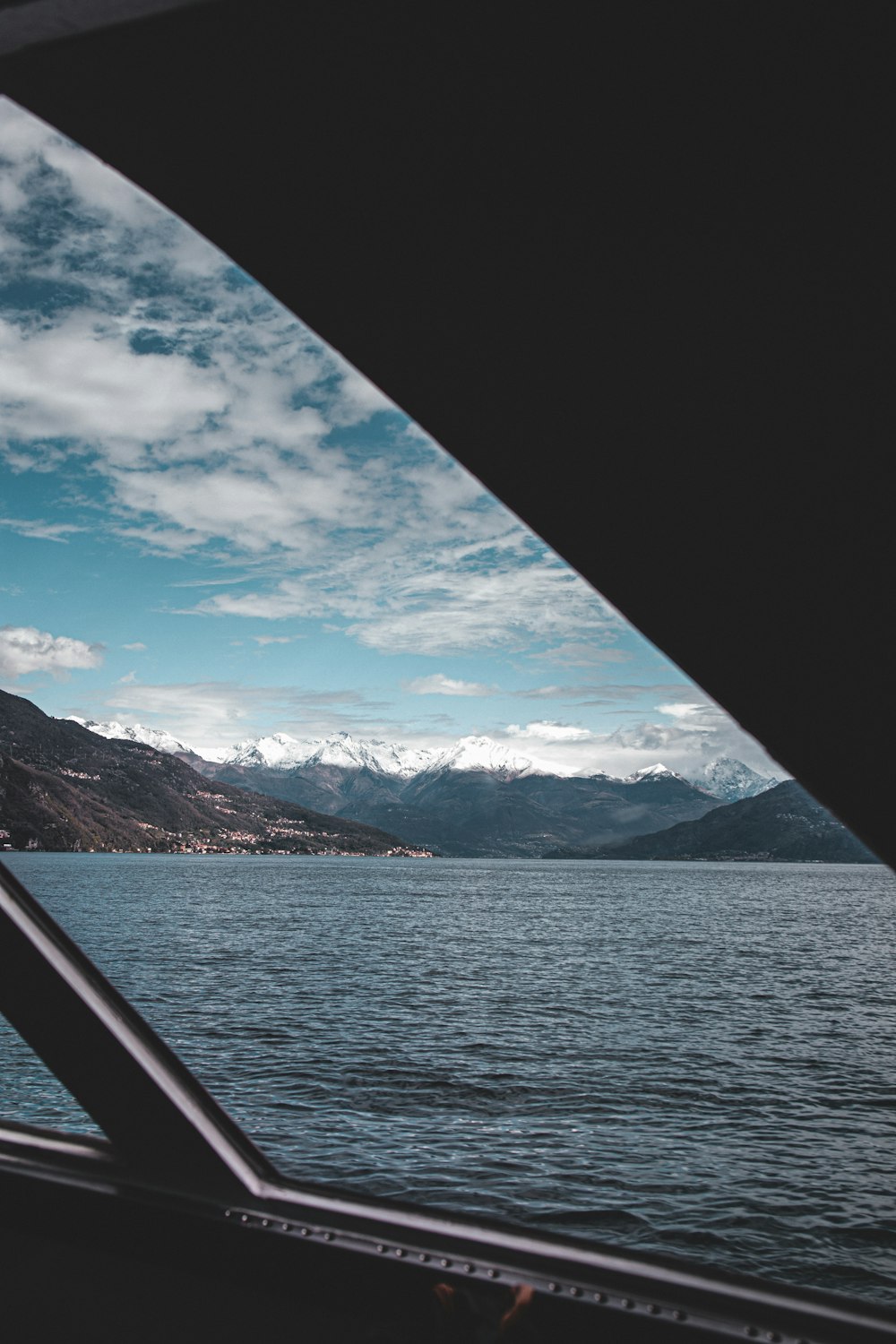 a view of a lake from a boat