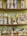 A variety of neatly arranged nut gift packages are displayed on shelves. Each package is wrapped with golden and purple ribbons and labeled with 'Pistacherie'. Different types of nuts and nut mixes can be seen, including pistachios.