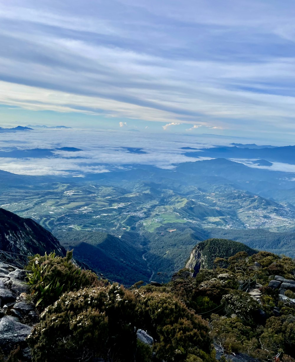 a view of the mountains from a high point of view