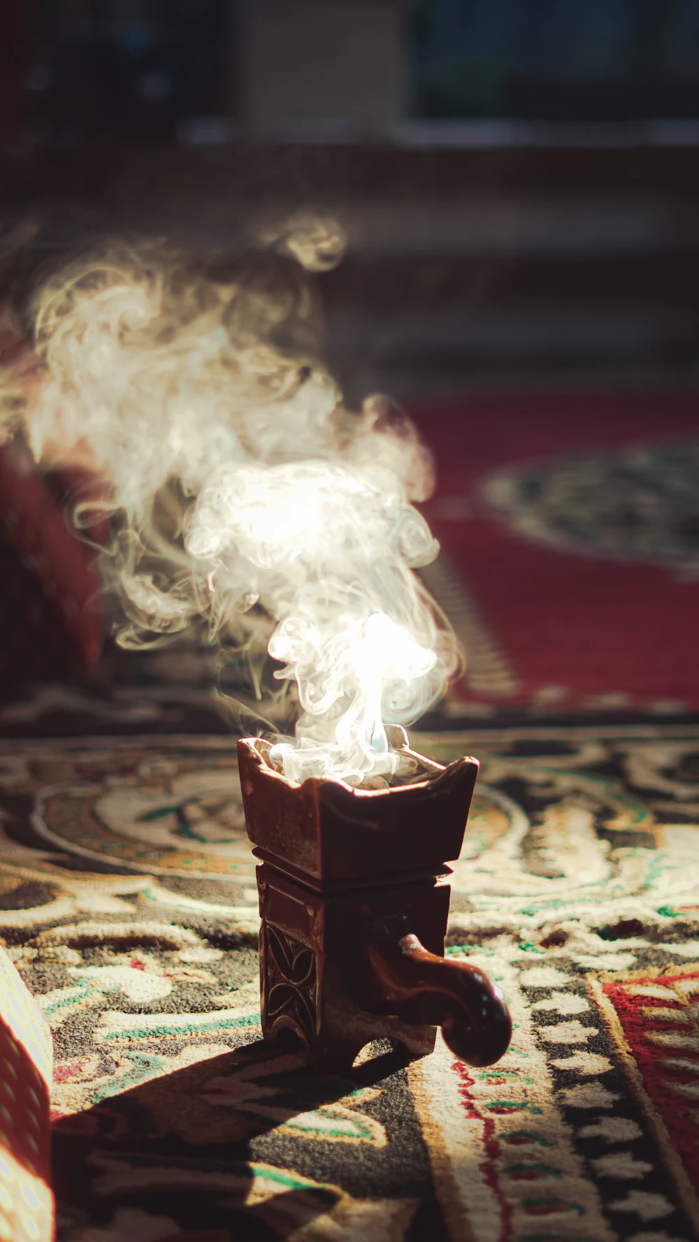 Bakhoor and oud incense burning