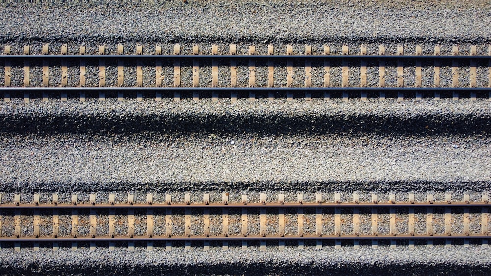 a close up of a set of train tracks