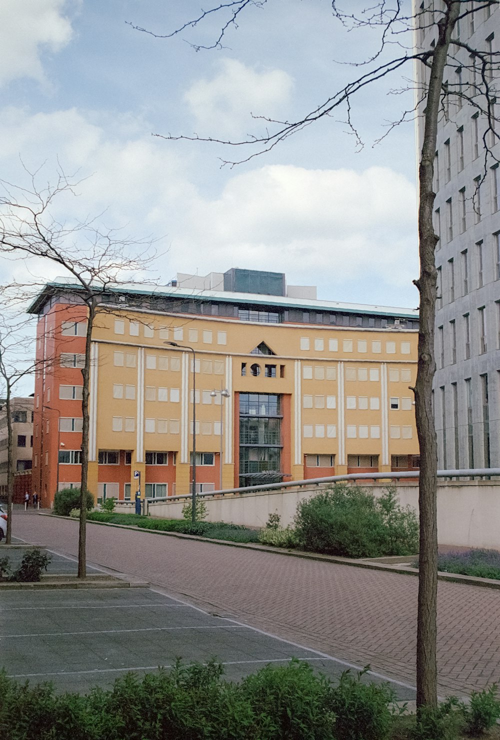 a building with a clock on the front of it