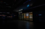 Brightly lit storefront of a cozy café inside the plaza