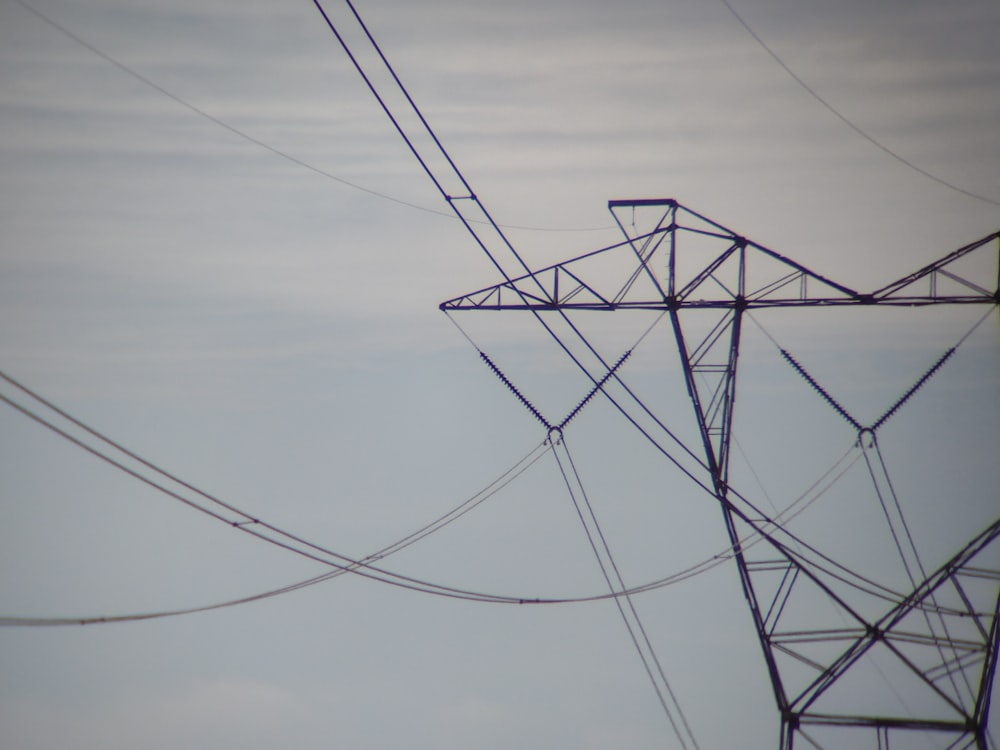 a couple of power lines that are in the air