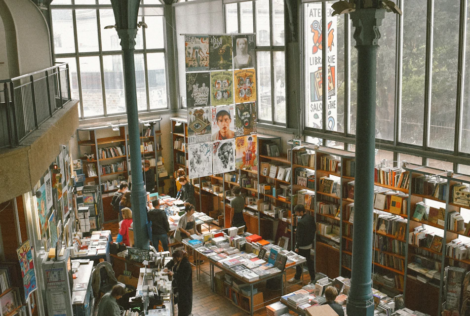 A room filled with books