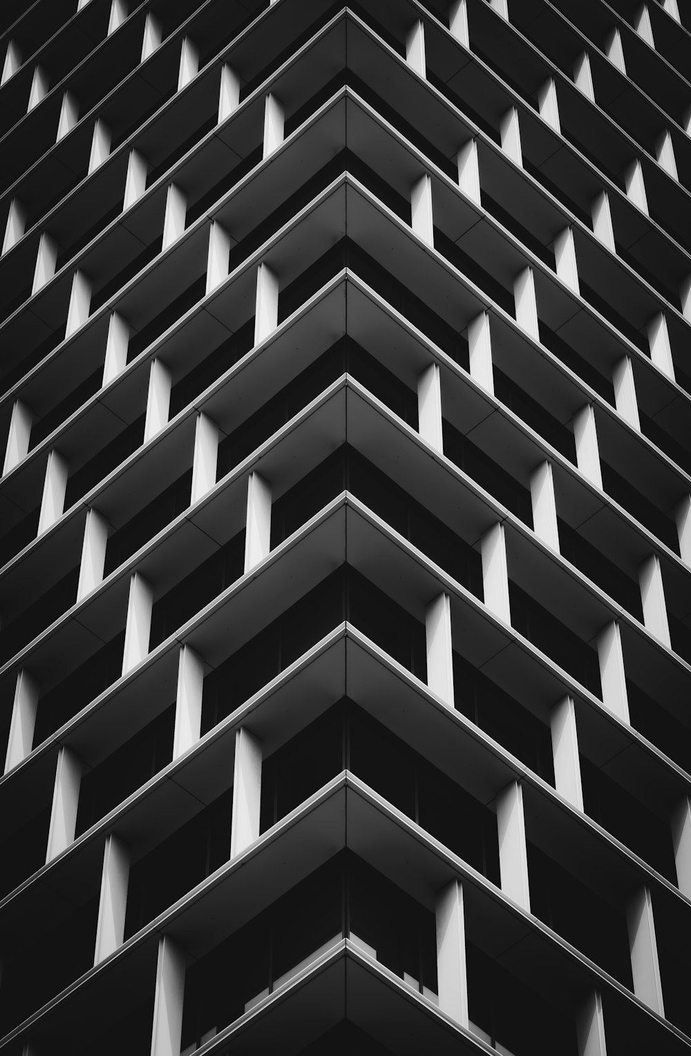 a black and white photo of a building