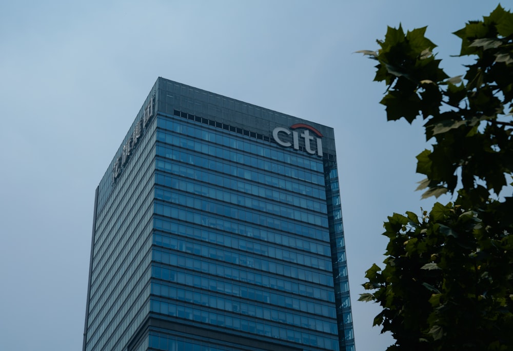 a tall building with a citi logo on it