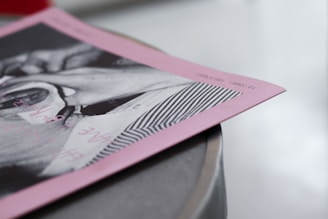 A close-up of a colorful digital print on paper.