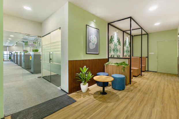 A clean and welcoming office space ready for business.