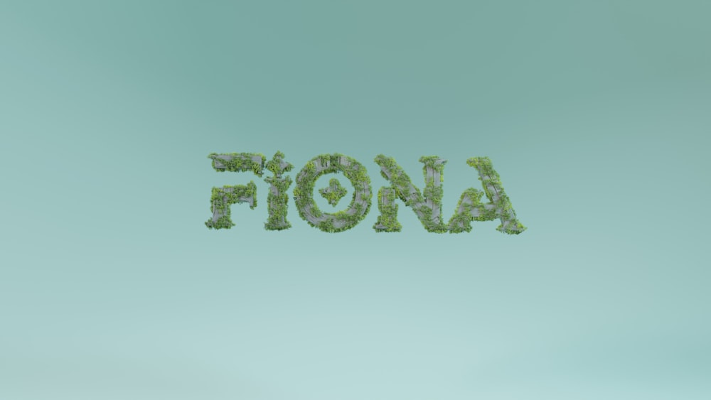 a word made out of leaves and the word 4noff
