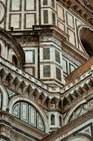 Close-up of intricate architectural details on a luxury resort facade.