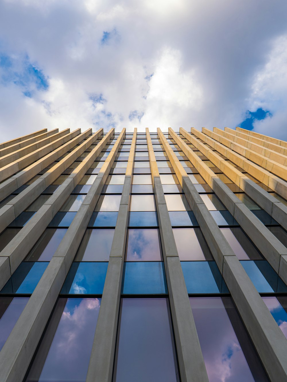 a very tall building with lots of windows