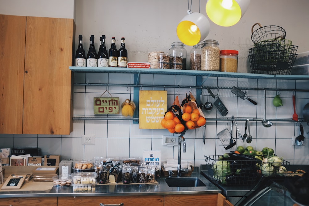 a kitchen filled with lots of food and cooking utensils