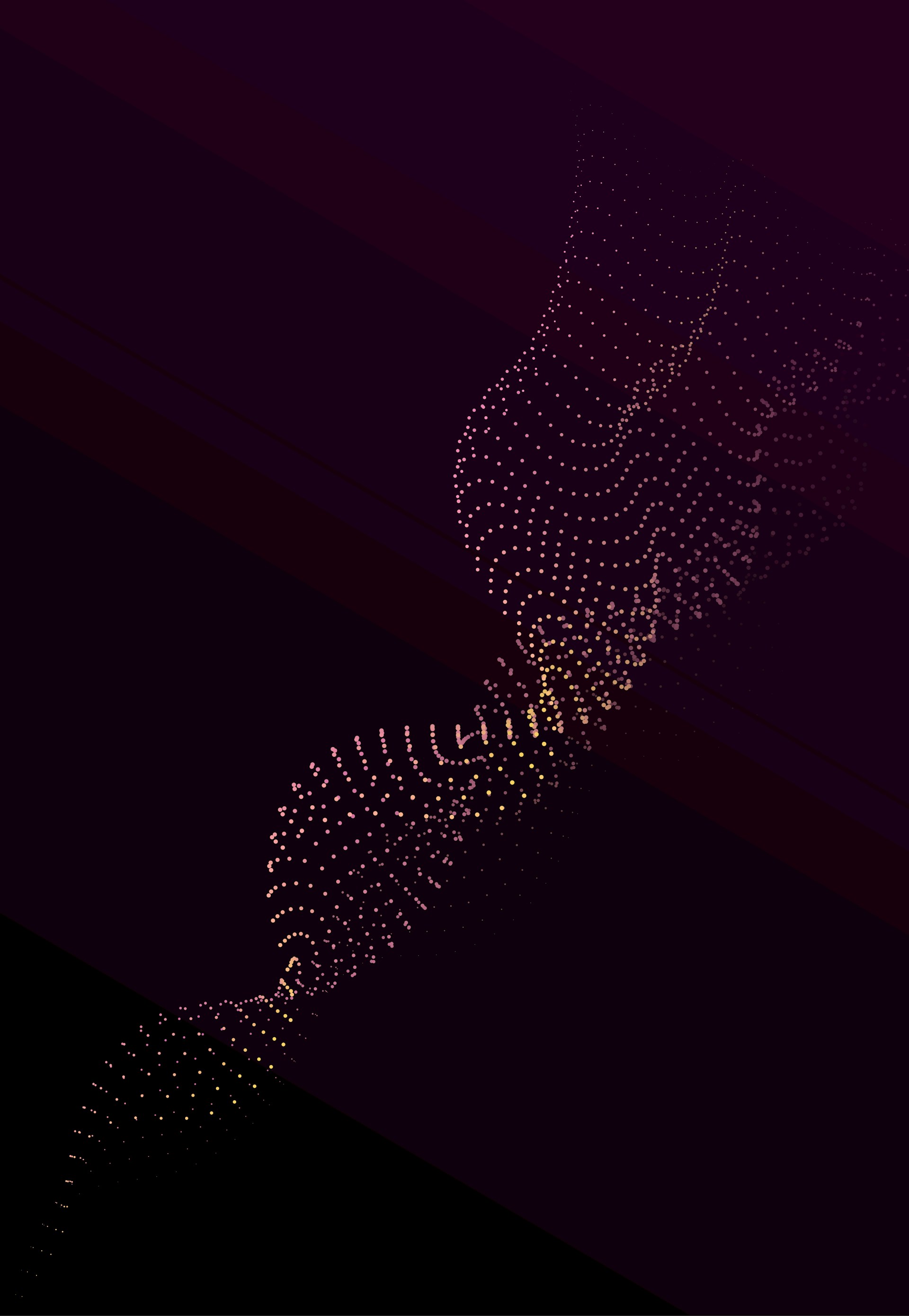 a purple background with dots and lines