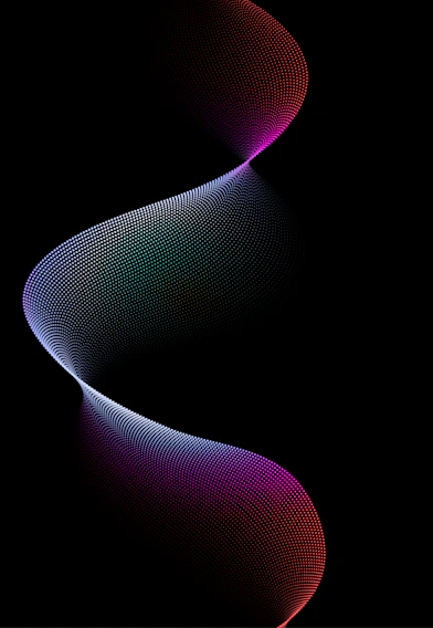 A dynamic wave pattern flowing over a digital interface, symbolizing voice communication technology.