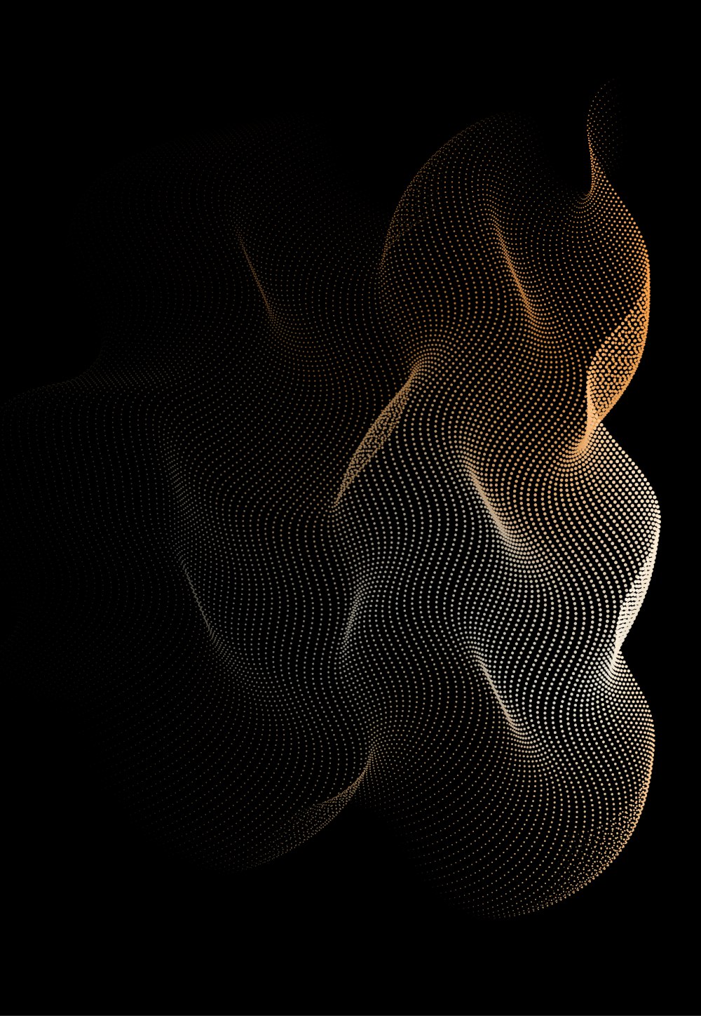 a black background with a pattern of wavy lines