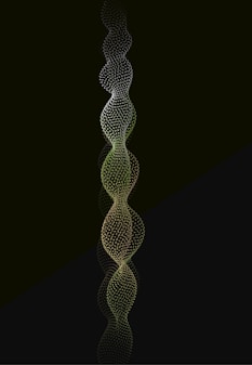 an abstract image of a spiral of dots on a black background