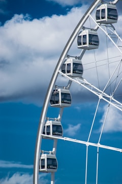 a ferris wheel with a sky background